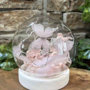 Butterfly Petal LED Glass Ball Pink