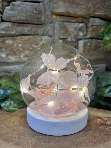 Butterfly Petal LED Glass Ball Pink - Image 2