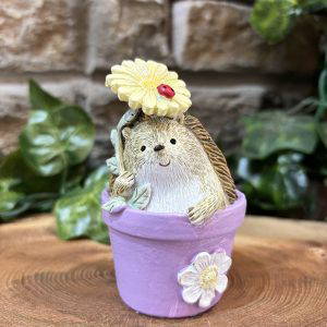 Hedgehog In Flower Pot Ornament