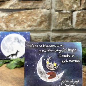 Fox Under The Moon Pin You Are Enough