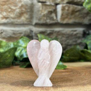 Rose Quartz Crystal Angel 5cm