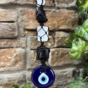 Protection Hanger Evil Eye, Selenite & Tourmaline
