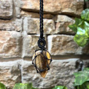Tiger Eye Crystal Teardrop Necklace
