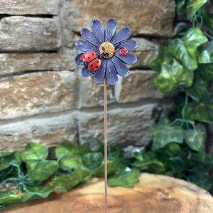 Ladybug Flower Stake Purple
