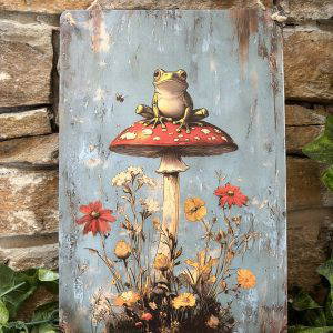 Happy Frog Vintage Metal Sign