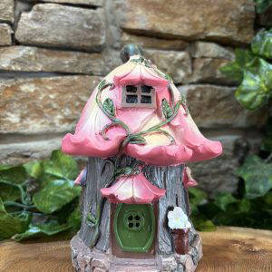 Pink Flower Fairy House