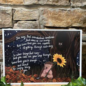 Fox Under Moon Print Overwhelm