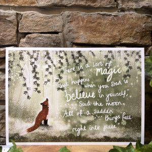 Fox Under Moon Print Believe In Yourself