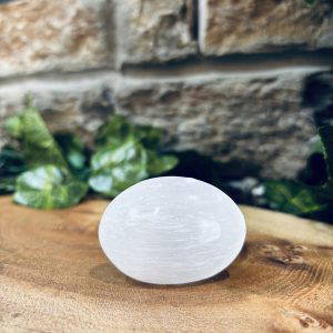 Selenite Crystal Palm Stone