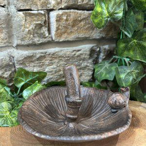 Mushroom Bird Bath Cast Iron