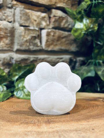 Selenite Crystal Paw Print