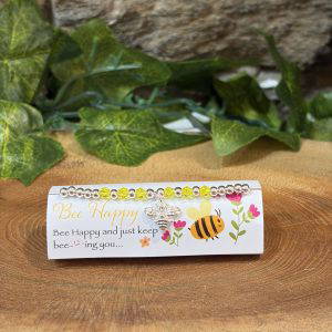 Bee Happy Stretch Bracelet In Jar