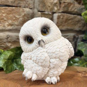 Feathers Large White Owl Ornament