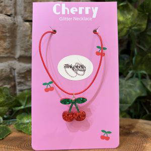 Glitter Cherry Necklace