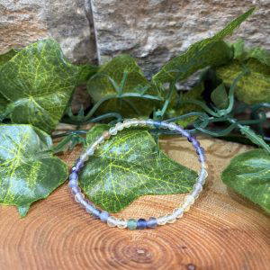 Fluorite Crystal Faceted Bracelet