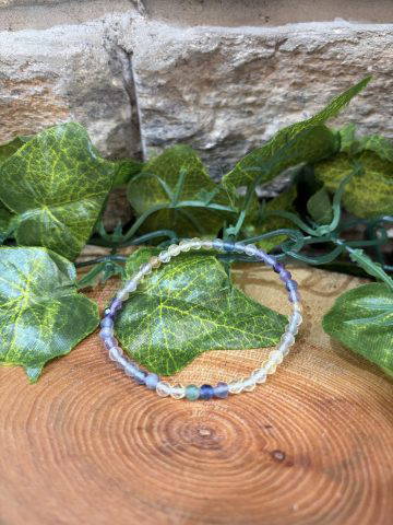 Fluorite Crystal Faceted Bracelet