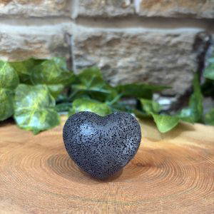 Lava Stone Heart Black