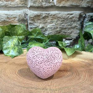 Lava Stone Heart Pink