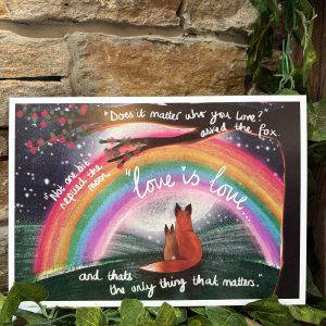 Fox Under Moon Print Love Is Love