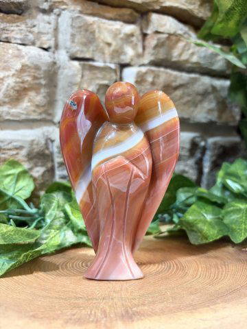 Carnelian Crystal Angel 10cm