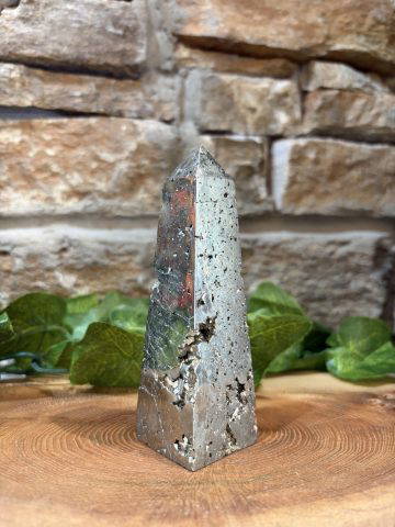 Pyrite Crystal Obelisk Tower 11cm