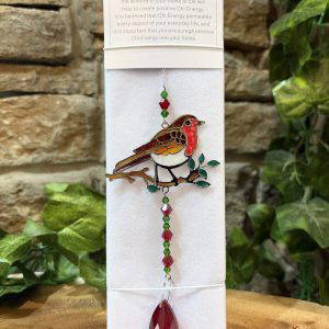 Robin Suncatcher Red & Green