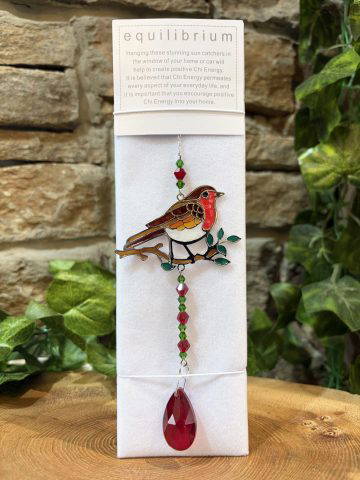 Robin Suncatcher Red & Green
