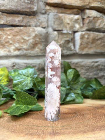 Flower Agate Crystal Point 9.5cm
