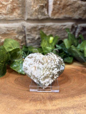 Moss Agate Crystal Heart 6cm - Image 2
